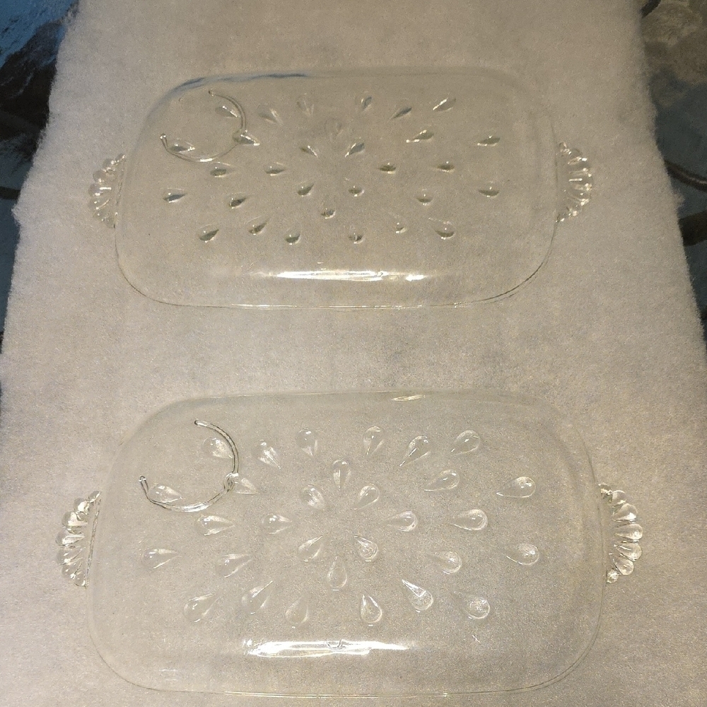 Antique Teardrop Glass Tray For Dining Or Vanity - Picture 6 of 11